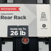 Schwinn Rear Bike Rack - Black fits adult bikes 24-29 wheel size--NEW