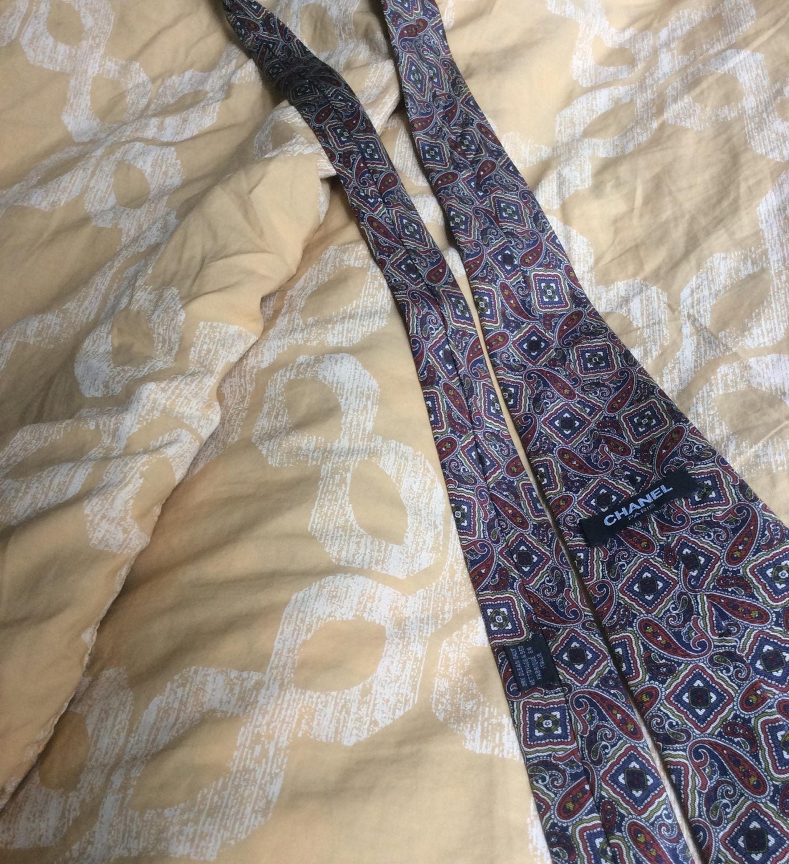 Vintage Chanel Silk Tie, "Paisley Park” rare 1980’s Classic