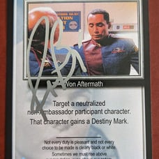 Babylon 5 B5 CCG 1998 Precedence When Duty Calls Card Signed by Richard Biggs