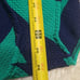 Vintage 60s/70s Robby Len Union Made Navy and Teal Striped One-Piece Swimsuit