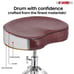 DrumThrone PaddedStool HeightAdjustable Chair HeavyDuty Seat DS CH CHERRY SDL HD