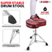 DrumThrone PaddedStool HeightAdjustable Chair HeavyDuty Seat DS CH CHERRY SDL HD
