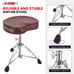 DrumThrone PaddedStool HeightAdjustable Chair HeavyDuty Seat DS CH CHERRY SDL HD