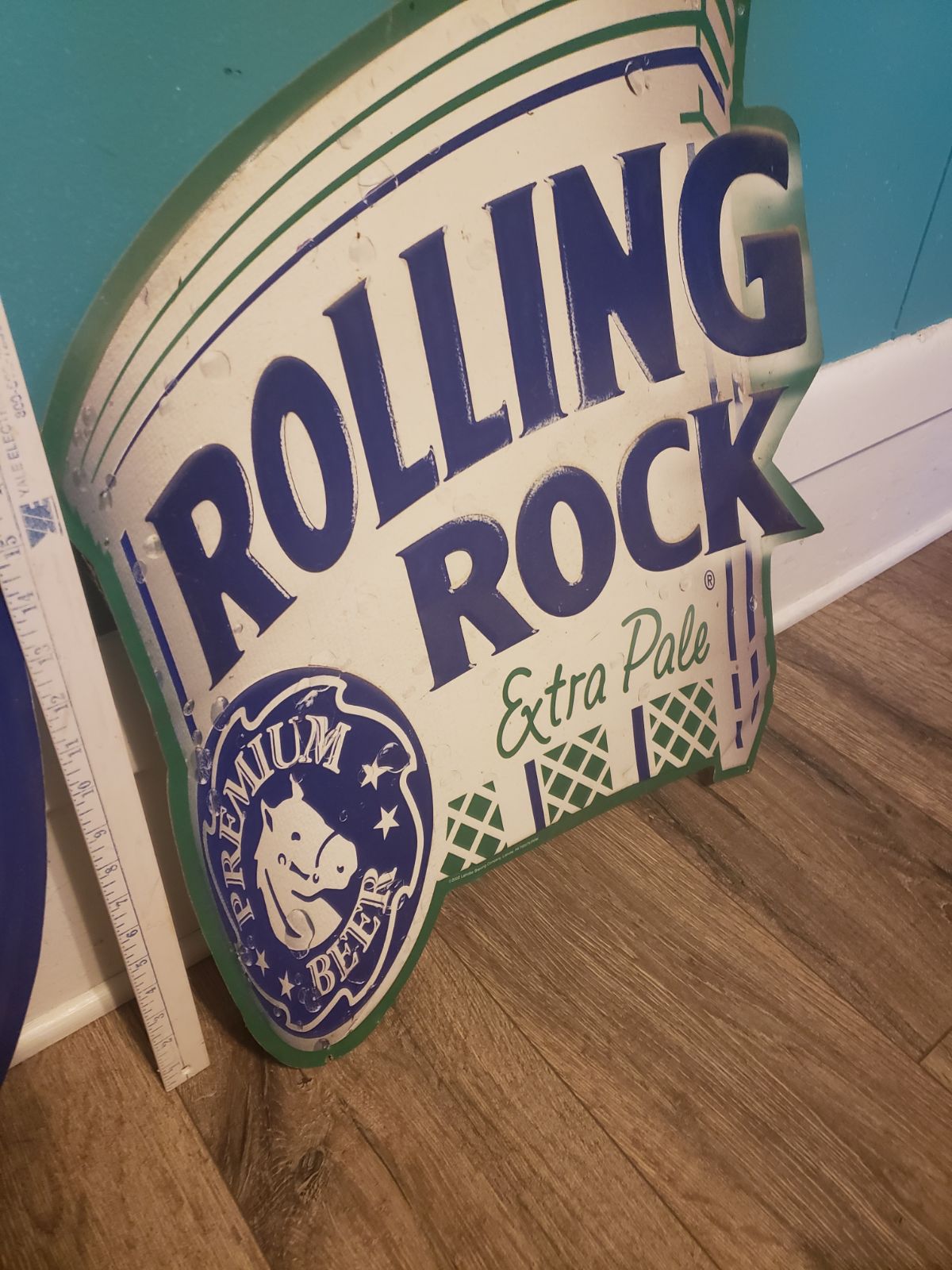 Vintage Rolling Rock Metal Beer Sign