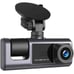 Dash Cam, Black Box Traffic Recorder, 3 Way Dash Camera Super HD 1296p with Mobi