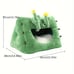 green Cozy Cactus Shaped Cat Bed For Winter, Detachable -bff9