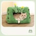 green Cozy Cactus Shaped Cat Bed For Winter, Detachable -bff9