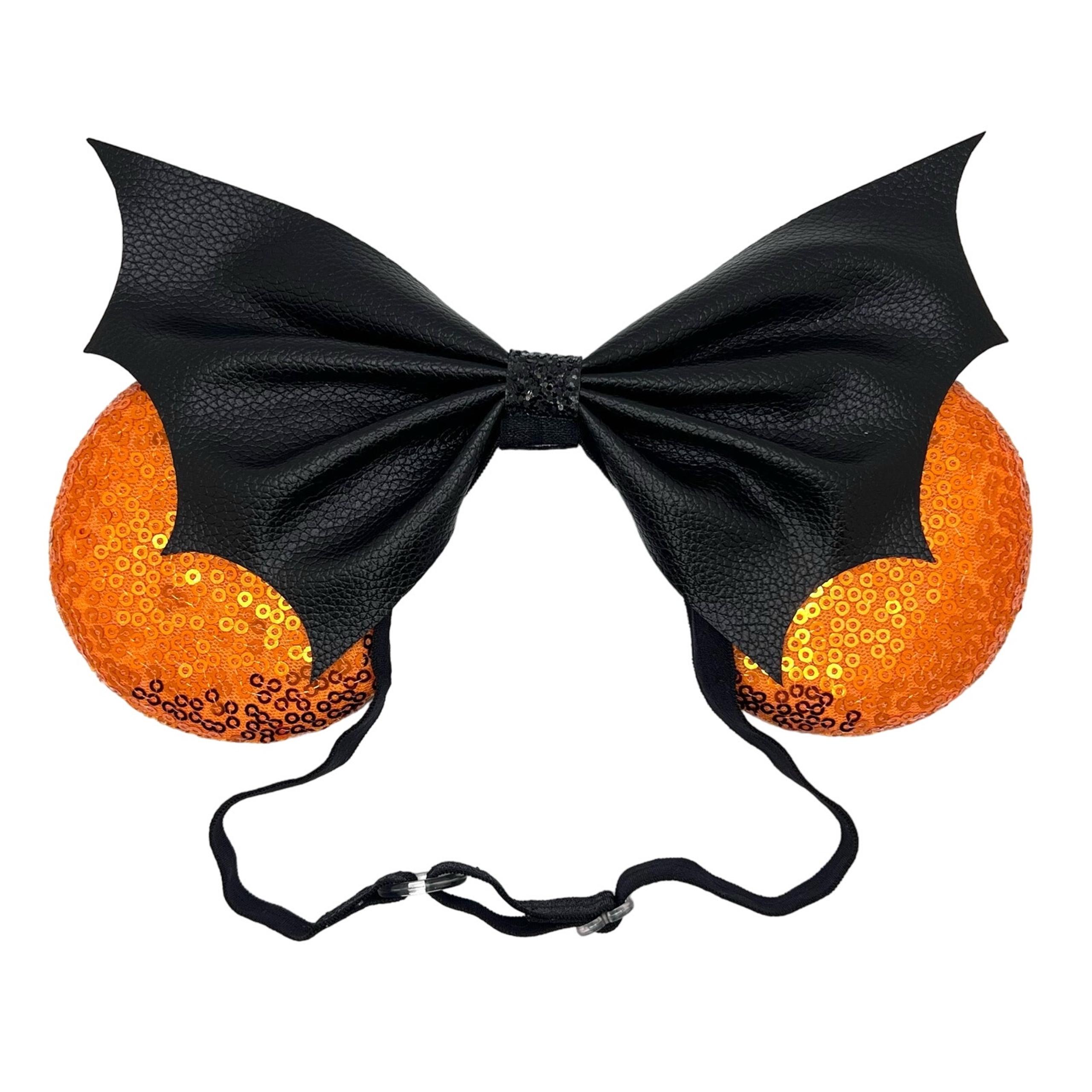 Orange You Spooky Elastic Minnie Ears | Disney-Inspired Halloween Mouse Ears