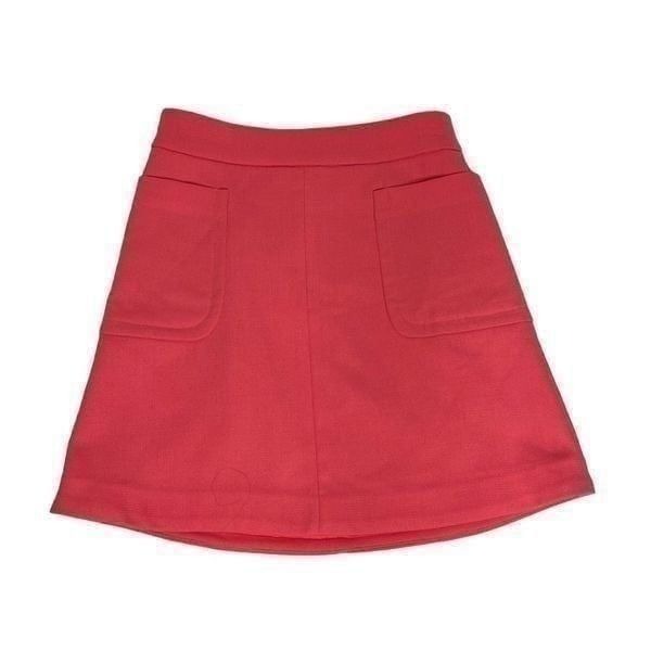 Boden Julia coral patch pocket wool skirt size 4