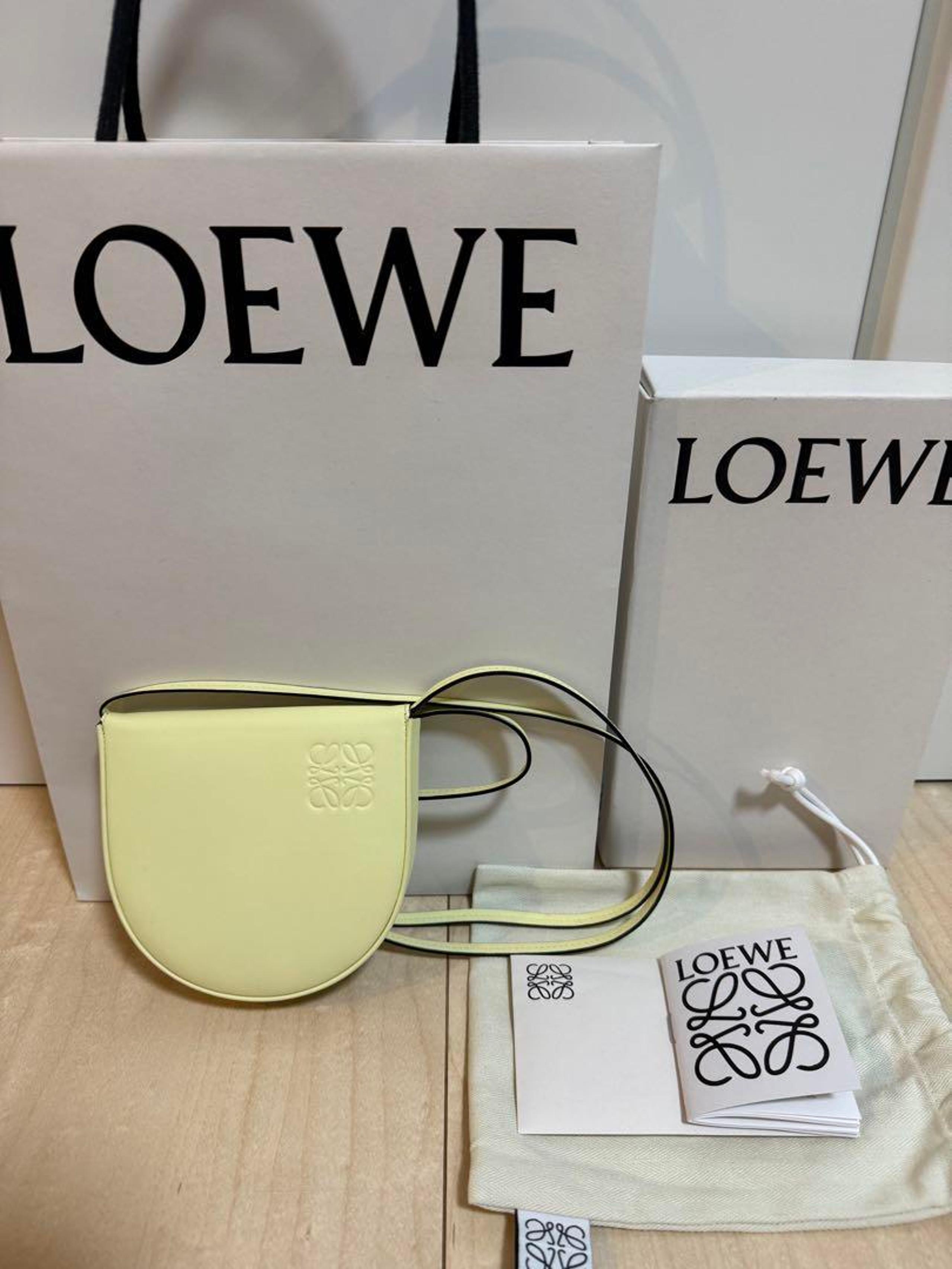 LOEWE Heel Pouch Shoulder Bag, Yellow
