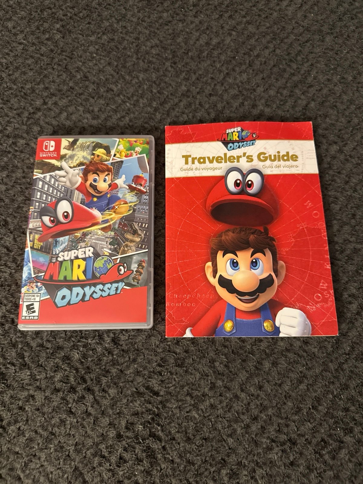 Mario odyssey for the Nintendo switch with travelers guide