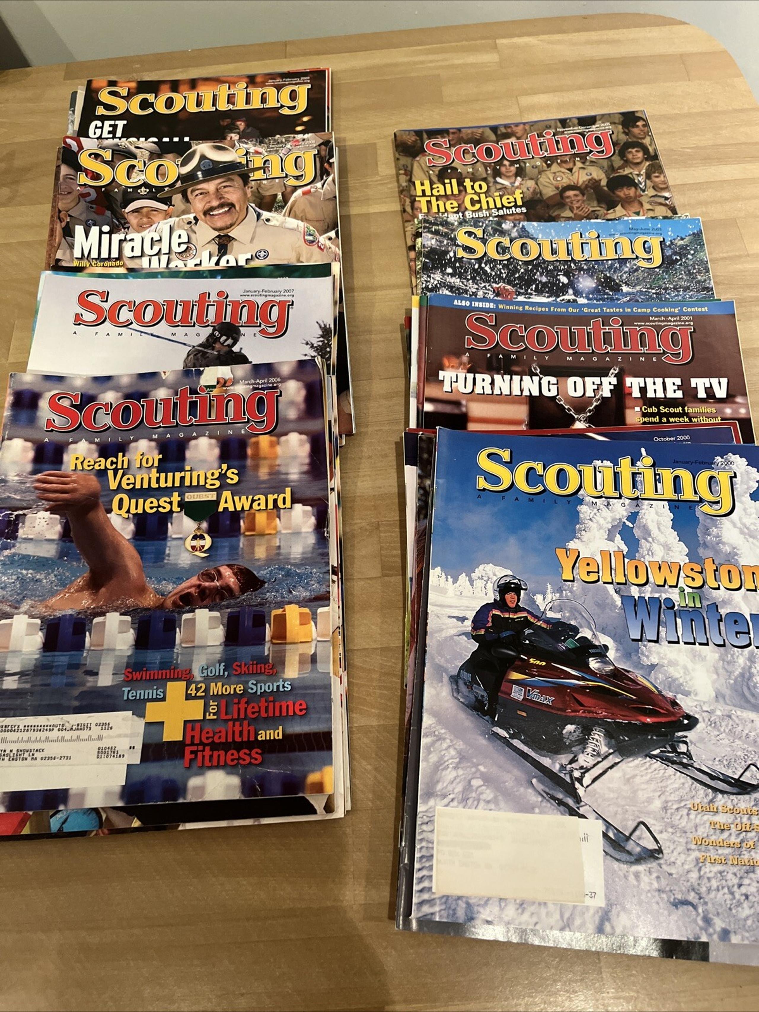 scouting magazine lot 2000 To 2009