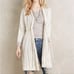 Anthropologie Knotted & Knitted Crinkled Shimmer Cardigan Beige Large