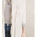 Anthropologie Knotted & Knitted Crinkled Shimmer Cardigan Beige Large