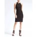 Banana Republic Solid Black Bi Stretch Halter Dress Size 8 Sleeveless