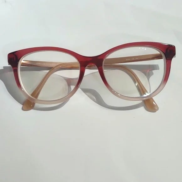 Jimmy Choo Crystal Merlot Faded Lens Prescription Glasses (JC202 L39)