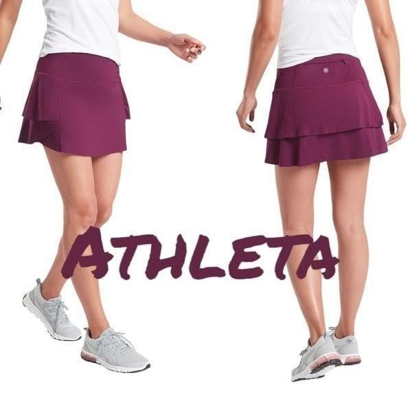 Athleta Momentum Layered Swing Skort in Berry
