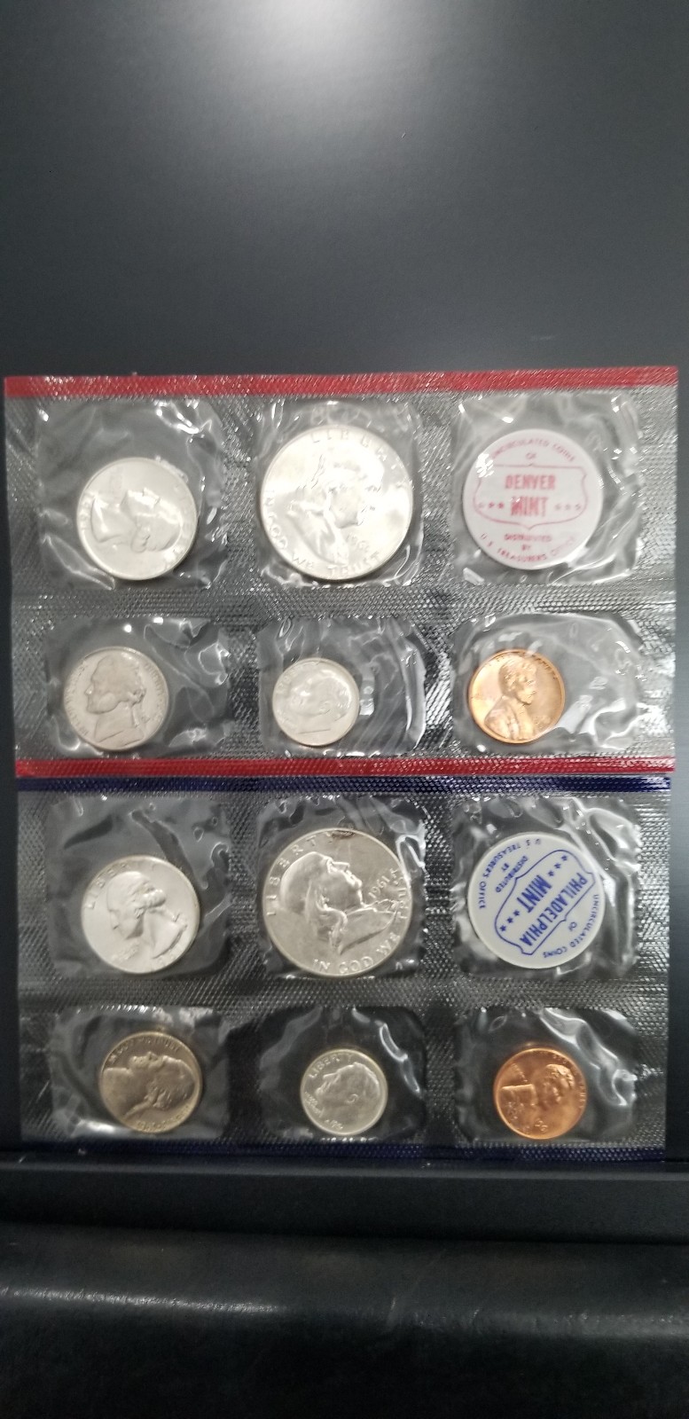 RESERVED 4 D 1961-P,D UNCIRCULATED MINT SET (10 COINS)