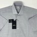 Bertigo Sunny Gray Linen Short Sleeve Button Up Men's Shirt Size Small