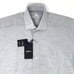 Bertigo Sunny Gray Linen Short Sleeve Button Up Men's Shirt Size Small