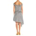 NWT Intermix white gray stripe off shoulder asymmetrical dress L