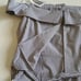 NWT Intermix white gray stripe off shoulder asymmetrical dress L