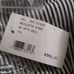 NWT Intermix white gray stripe off shoulder asymmetrical dress L