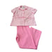 Loralyn Pant Suit Pink Stripe Short Sleeve Belt Vintage 70s Top Pants Sz 20.5