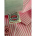 Loralyn Pant Suit Pink Stripe Short Sleeve Belt Vintage 70s Top Pants Sz 20.5