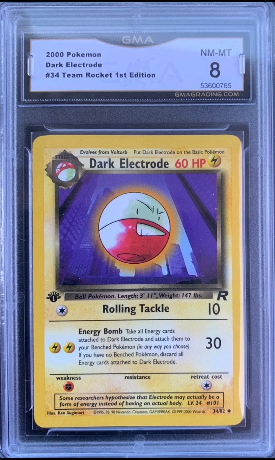 Dark Electtrode Team Rocket 1st Edition