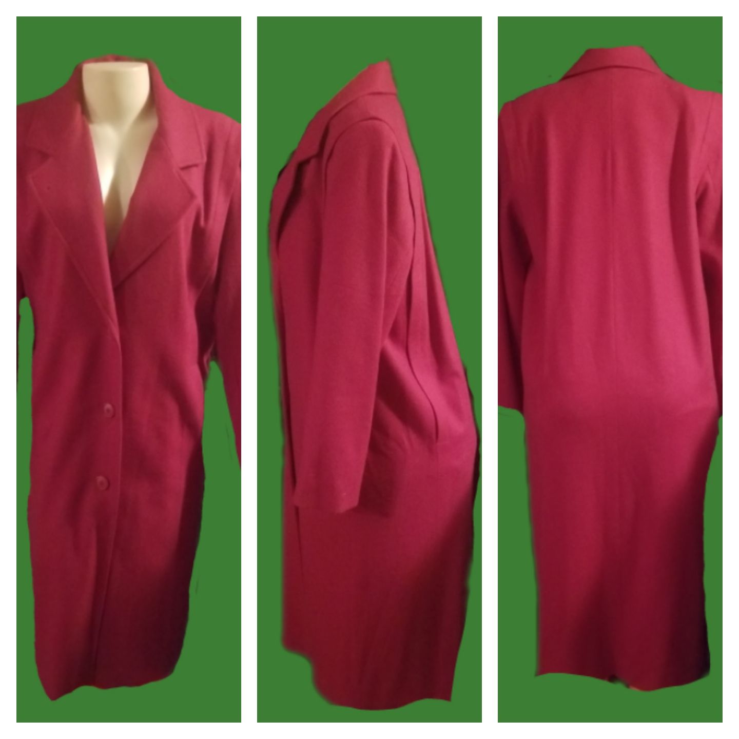 Forrani long Wool winter coat size 6