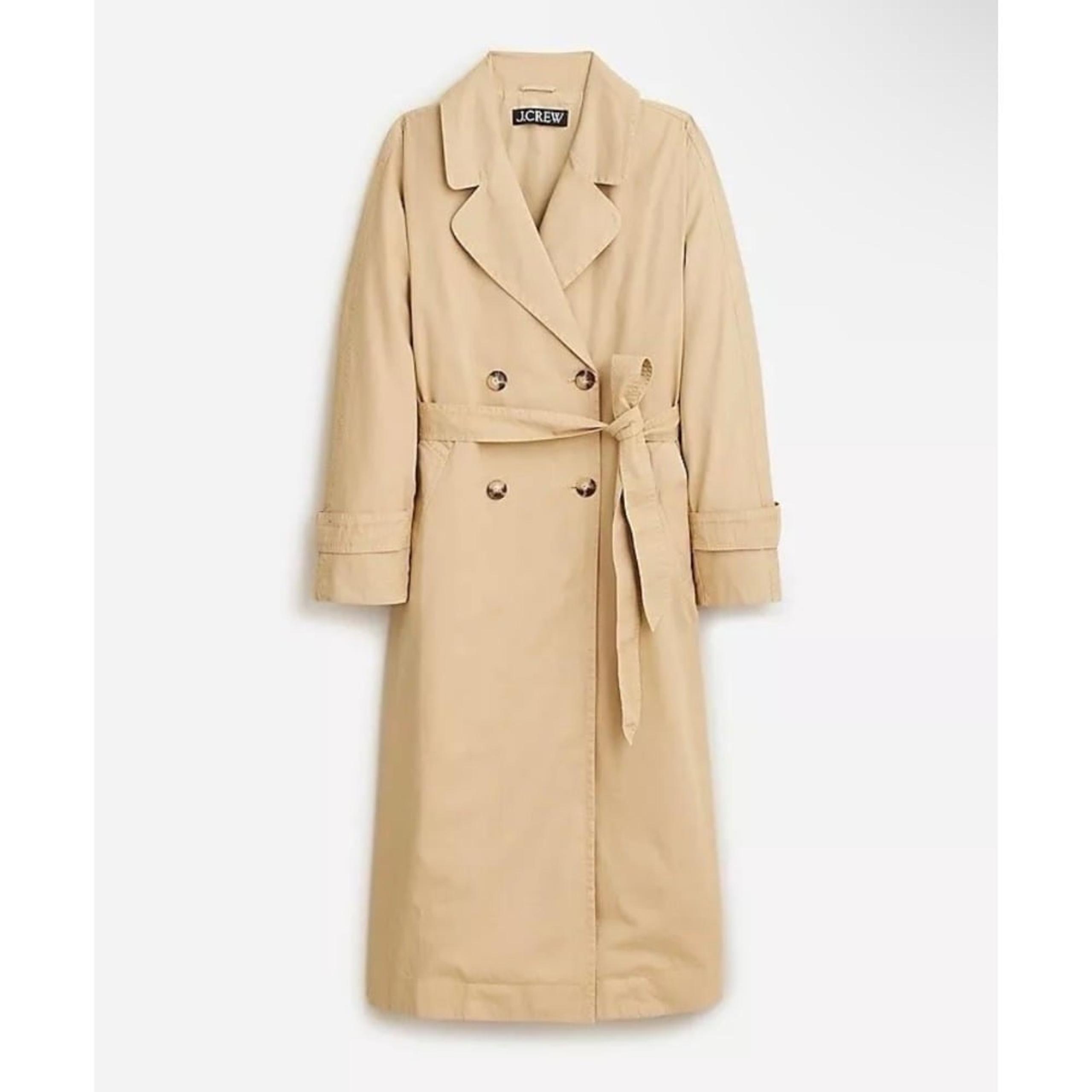 J.Crew Women's Relaxed Heritage Trench Coat in Chino khaki NWOT Sz S
