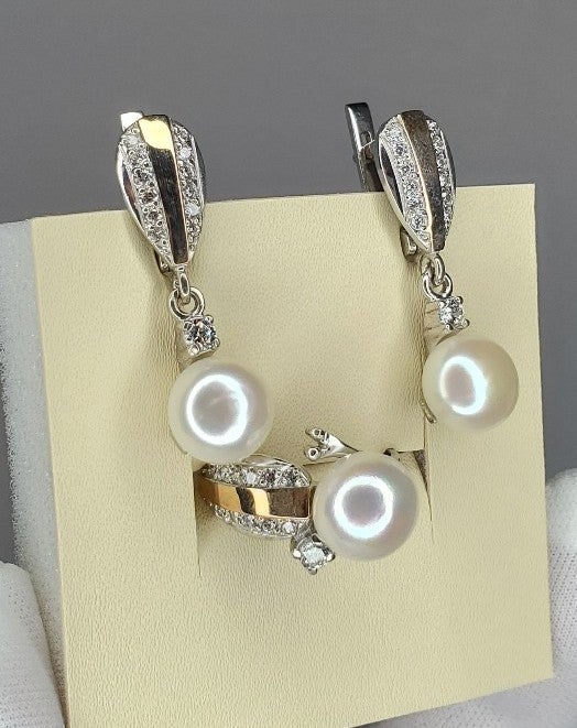 Set of Sterling Silver EARRINGS Sterling Silver RING