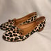 Jack Rogers Haircalf Leopard Loafers Gabrielle Tassels Flats Womens size 7.5M
