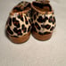 Jack Rogers Haircalf Leopard Loafers Gabrielle Tassels Flats Womens size 7.5M