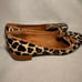 Jack Rogers Haircalf Leopard Loafers Gabrielle Tassels Flats Womens size 7.5M