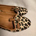 Jack Rogers Haircalf Leopard Loafers Gabrielle Tassels Flats Womens size 7.5M