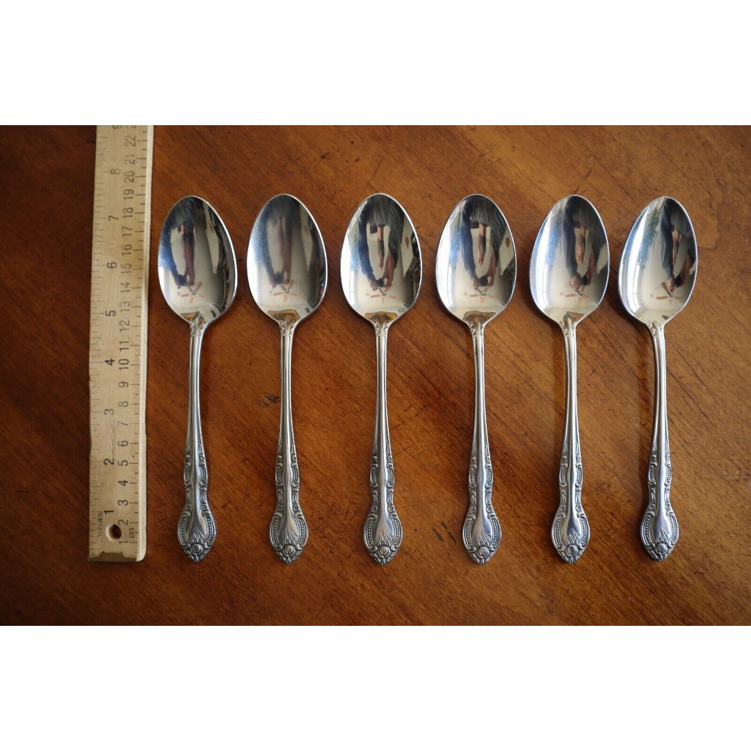 Hanford Forge 6x Soup Dinner Table Spoon Oval CHARLESTON CLASSIC Stainless 7.2