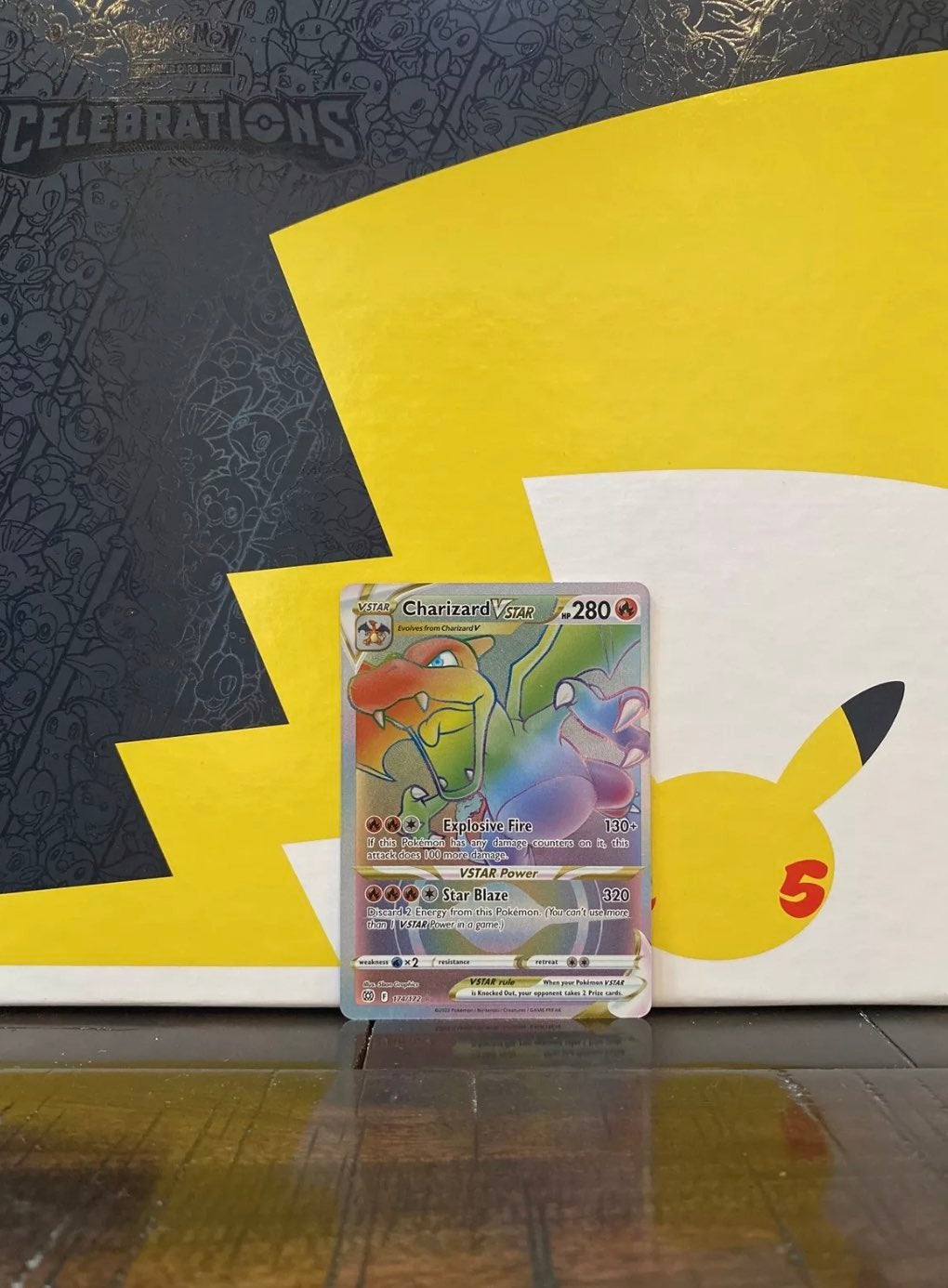 Pokémon TCG Charizard VSTAR Sword & Shield: Brilliant Stars 174/172 Holo Secret