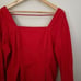 MAEVE x ANTHROPOLOGIE | Red Long-Sleeve Square-Neck Pleated Mini Dress | Size 1X