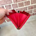 Celine Large Zip Around Wallet Multifuction Grained Calfskin Red Tank Colorblock