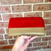 Celine Large Zip Around Wallet Multifuction Grained Calfskin Red Tank Colorblock