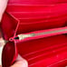 Celine Large Zip Around Wallet Multifuction Grained Calfskin Red Tank Colorblock