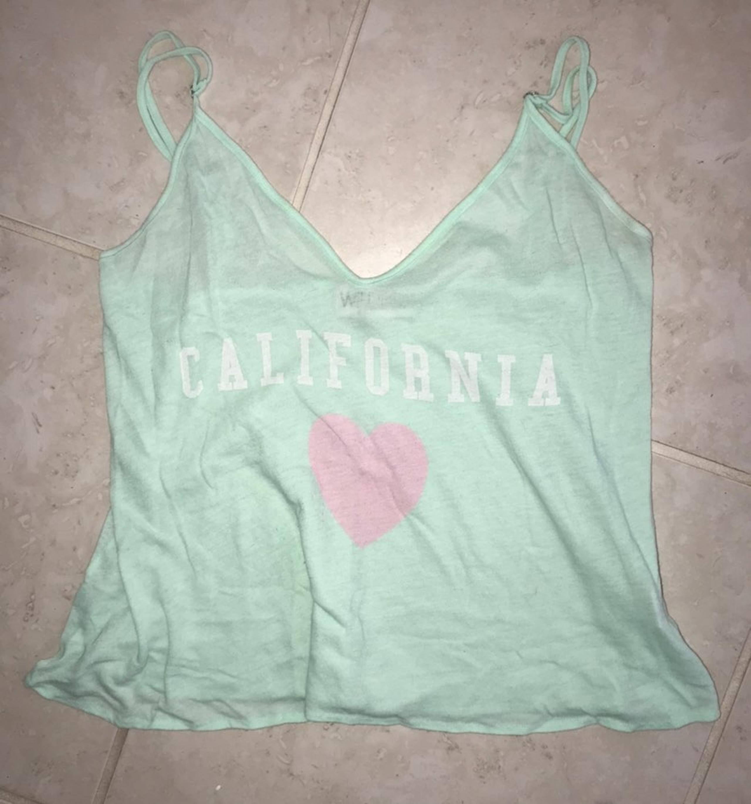 Wildfox mint green California tank top