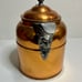 Antique Rochester NY Copper and Brass Hinged Lidded Teapot Kettle Coffee Pot