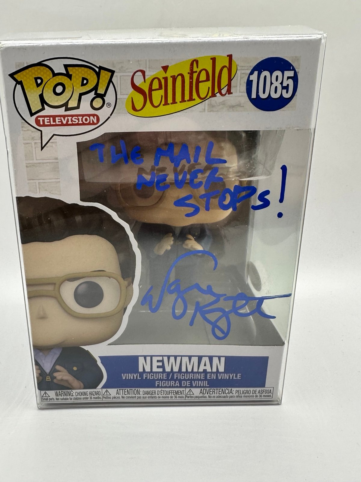 Wayne Knight NEWMAN from Seinfeld Signed Mail Never Stops Funko Pop 1085 w/COA