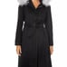 One Madison Fur Trim wrap coat