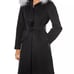 One Madison Fur Trim wrap coat