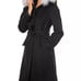 One Madison Fur Trim wrap coat
