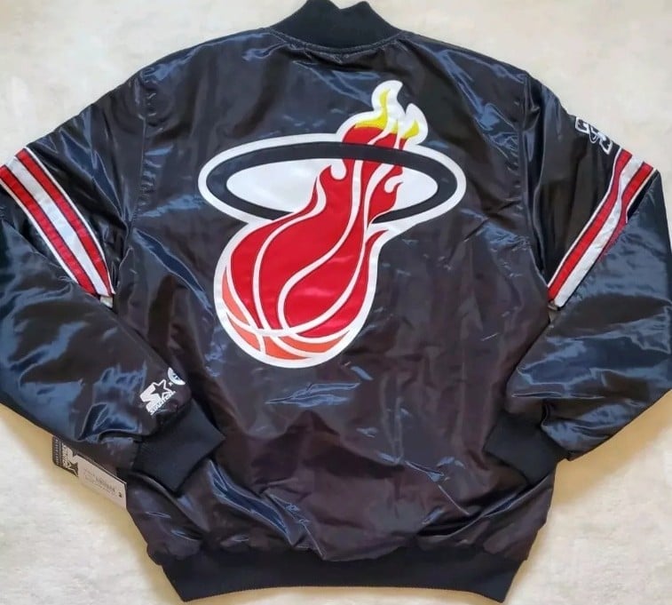 Miami Heat X Court Culture 35th Anniv. Starter Jacket Quilt Lined Full Snap 2XL